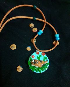 Handmade puppy pendant - Marley Art