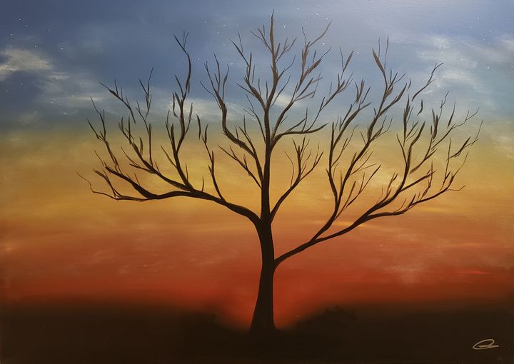 Dusk In The Desert - Christopher B. Brown - Paintings & Prints ...