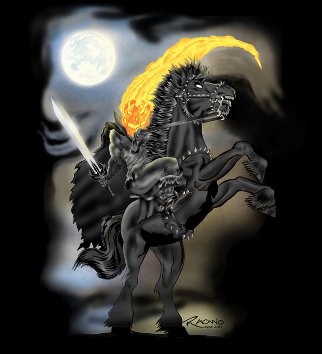 My drawing of the Headless Horseman