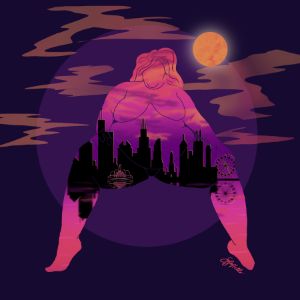 Fat Babe Chicago Skyline
