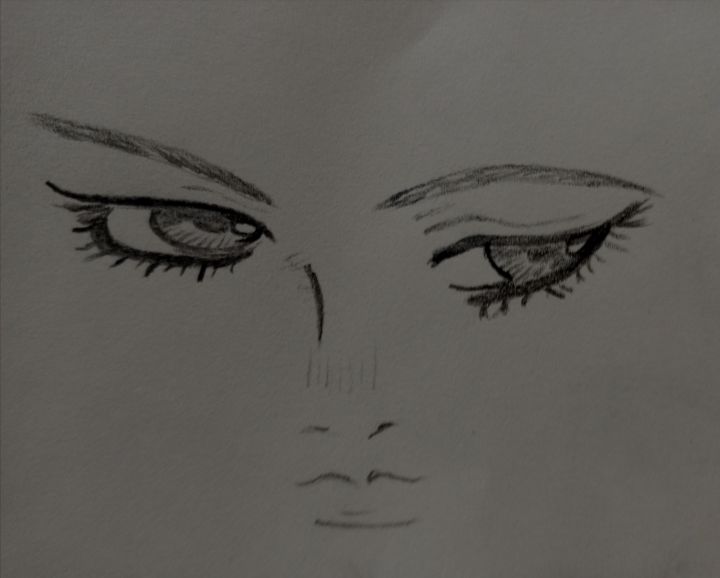 Pretty girl drawing - The Artist Marwa