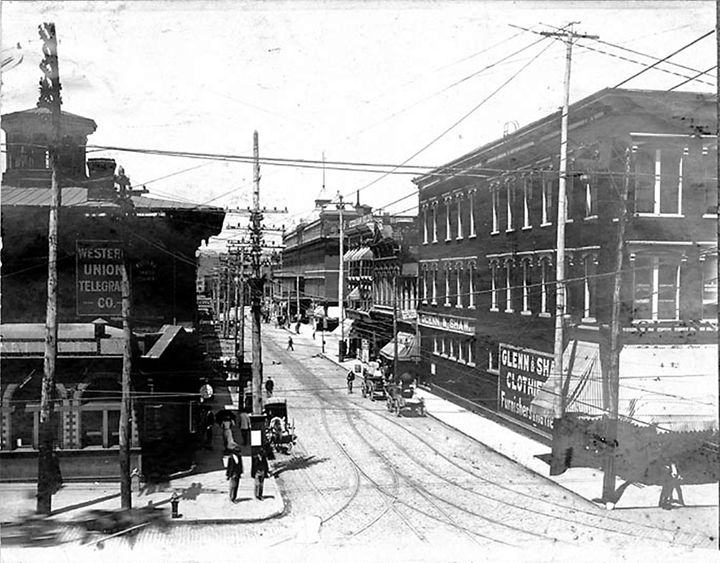Looking west up 9th Street 1902 - Historic Chattanooga