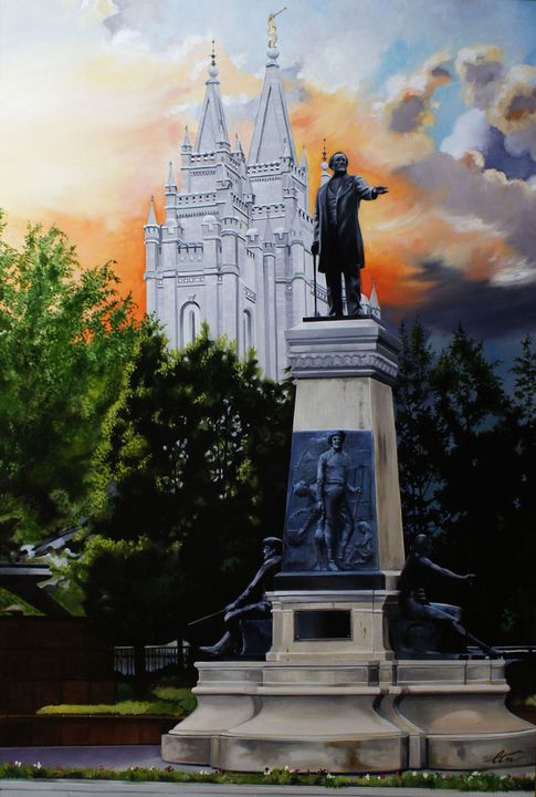 Brigham Young Monument - Lester Nielsen Art