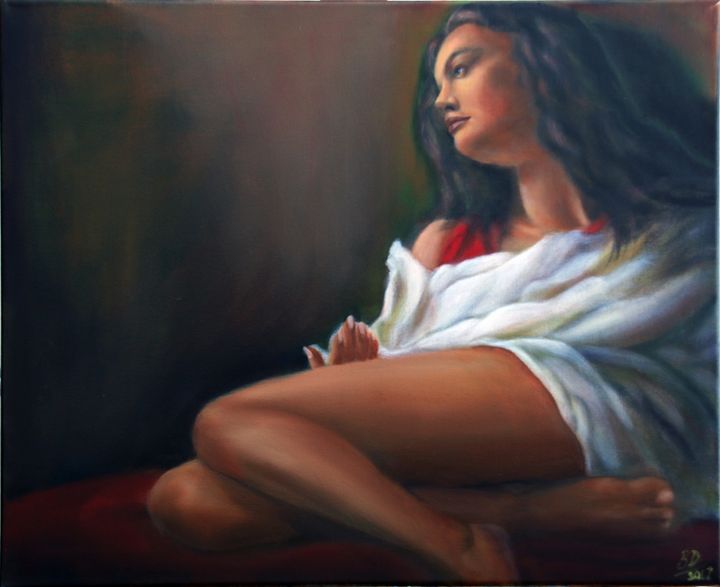 Classical Face - Lady in Red - Biplab´s Art Gallery