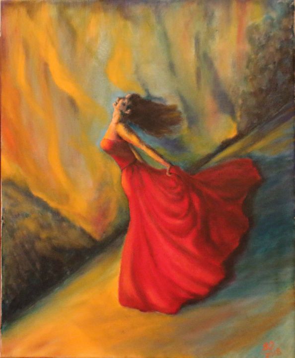 Lady Lost in Fire - Biplab´s Art Gallery