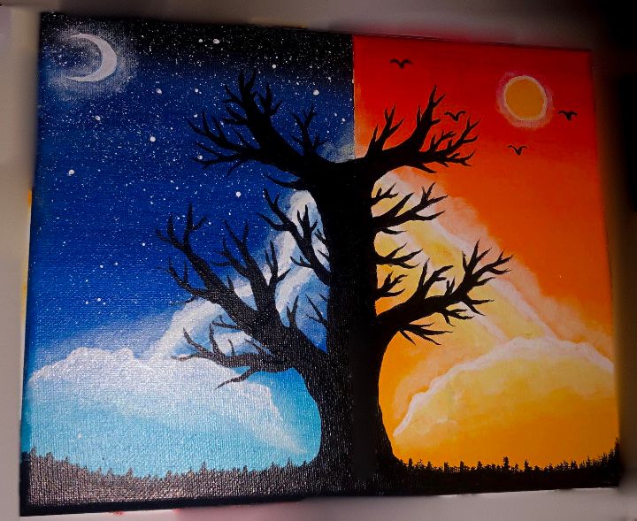 Two worlds split - Creativity Dreamworks - Paintings & Prints ...