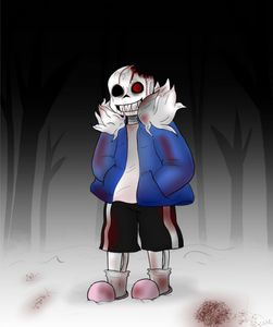 Sans fanart. It's scary but cool  Horrortale, Undertale, Horror sans