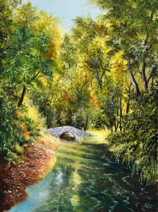 The old bridge in the forest. - Gérard JEHIN