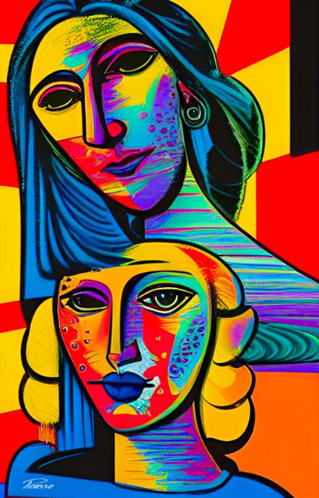 Madonna Abstract 004 Print - Grim Picasso Fine Art Gallery - Paintings &amp; Prints, People ...