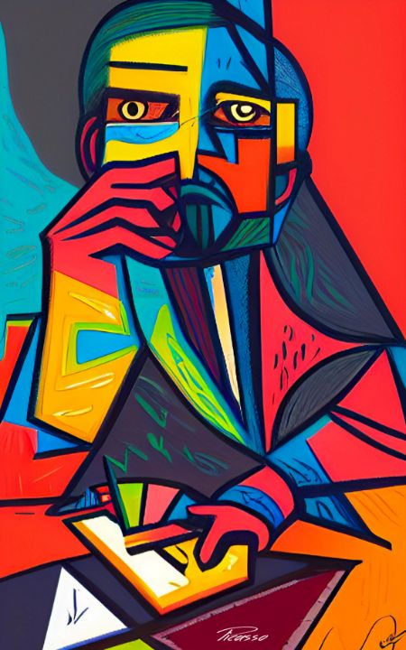 Discordia Abstract 007 Print Grim Picasso Fine Art Gallery Paintings And Prints Abstract