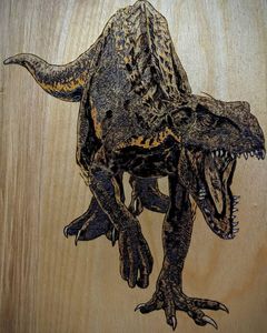 Indoraptor - 8"x10" Woodburned