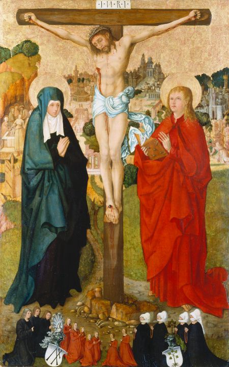 The Crucifixion with Donor Portraits - Artisania - Paintings & Prints ...