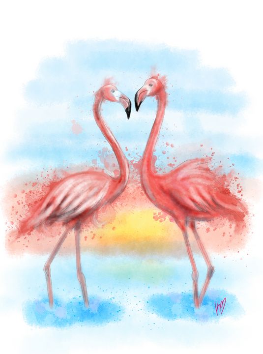 Flamingo love - KM.artVybez
