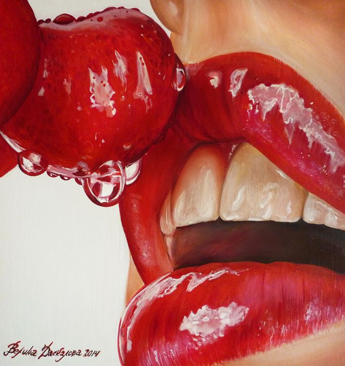 Juicy lips - Velina Daskalova Art