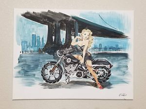 Blonde on a Motorcycle