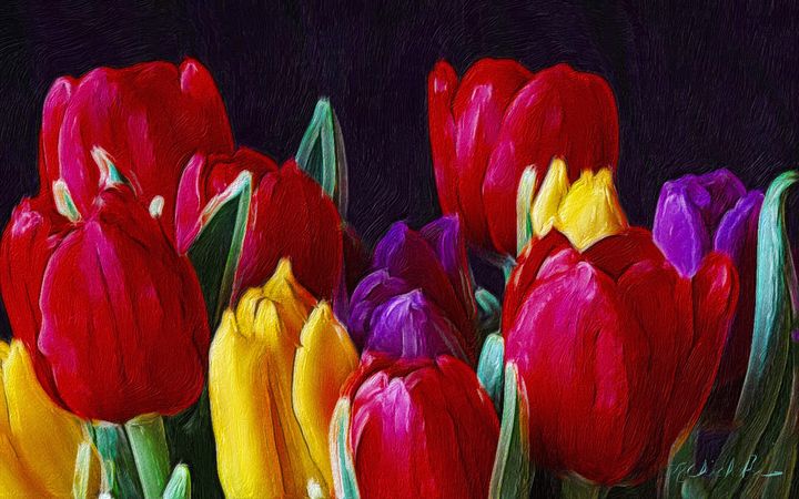 Tulips No. 1 - Maryanne Chisholm Art - Paintings & Prints, Flowers 