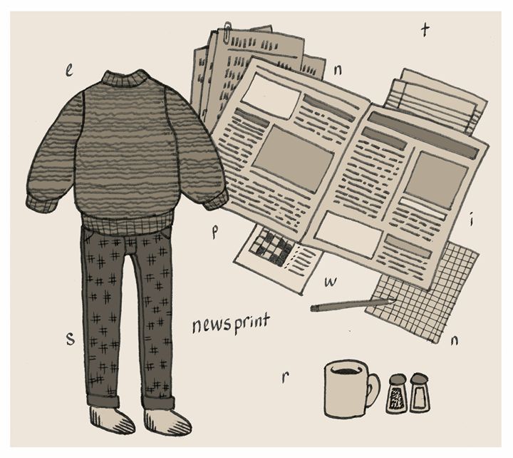 newsprint sweater