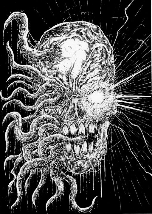 Demons Power Black And White Art Wayne Tully Horror Art Drawings Illustration Fantasy Mythology Other Fantasy Mythology Artpal