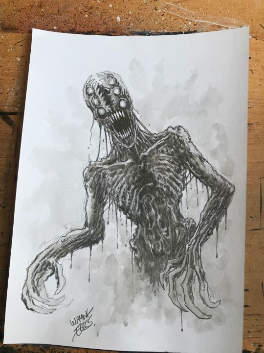 horror art drawing