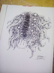 Cthulhu Creature Art Ink Sketch