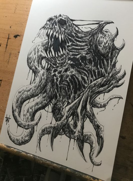 horror monsters drawing