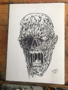 Zombie Horror Ink Sketch
