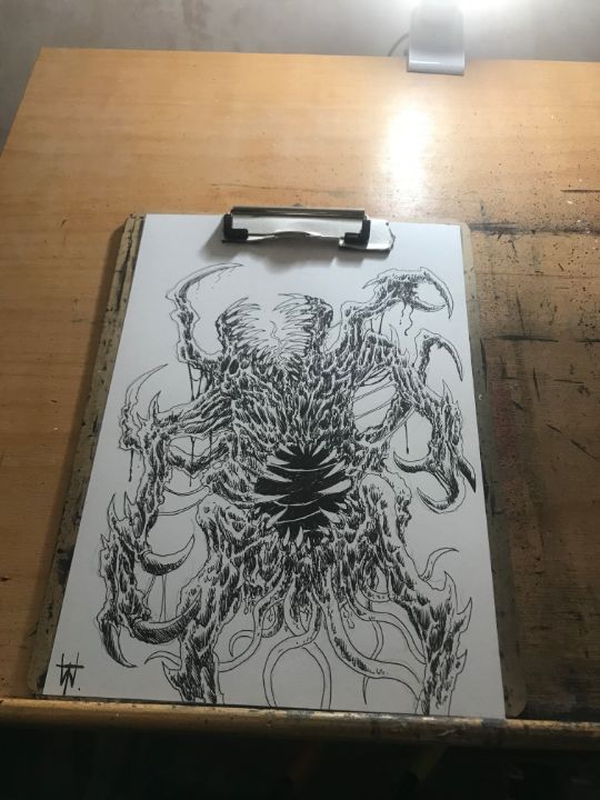 The Thing Re-design - Original Horror Art By Wayne Tully - Drawings ...