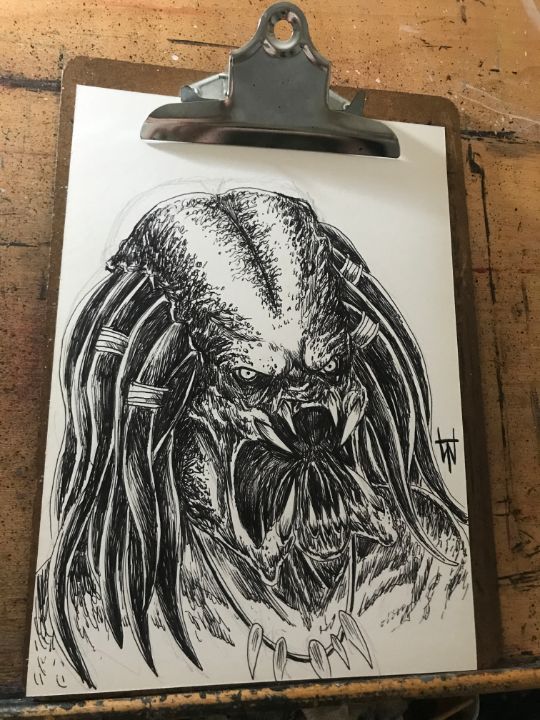 predator drawing
