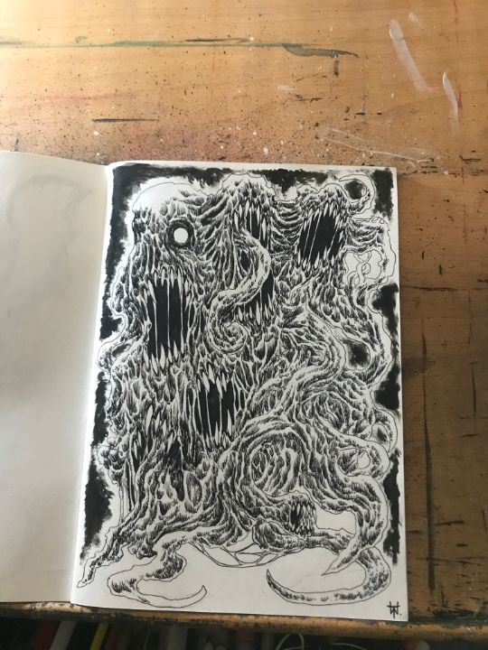 Demon Thing Creature Artwork - Original Horror Art By Wayne Tully ...