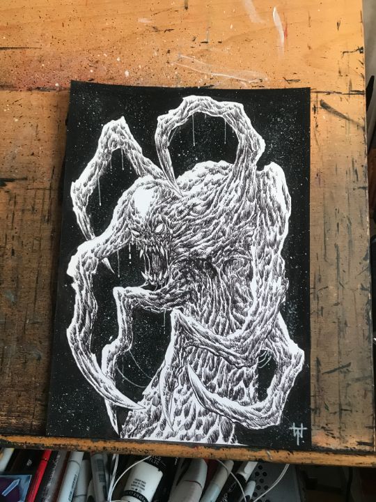 Cosmic Terror Creature Licensed Art Original Horror Art By Wayne