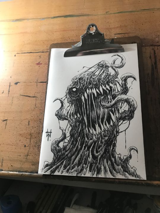 Twisted ThInk Ink Sketch - Original Horror Art By Wayne Tully ...