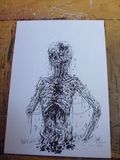 Zombie Corpse Ink Drawing