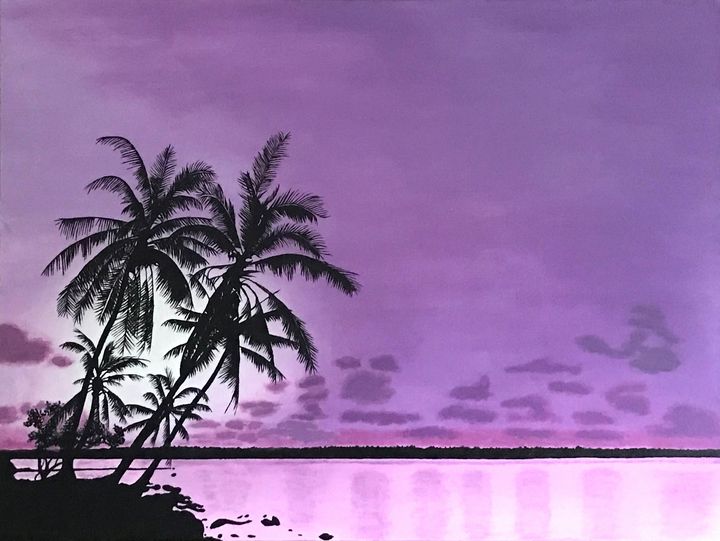 Tropical Purple Sunset - GordRussellArt