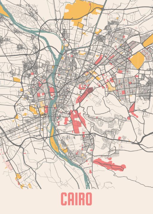 Cairo - Egypt Chalk City Map - Tien Stencil - Digital Art & AI ...