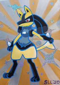 Lucario Card Art - HDA Gallery - Paintings & Prints, Animals