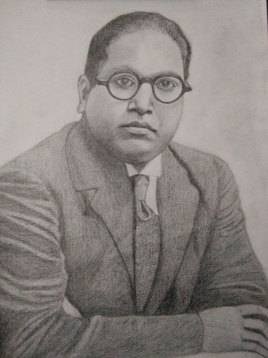 How to draw Bhimrao Ramji Ambedkar ( भीमराव रामजी आम्बेडक ) || B. R.  Ambedkar charcoal painting - YouTube