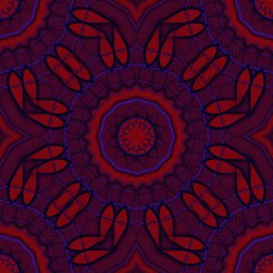 Red and Blue Kaleidoscope Art