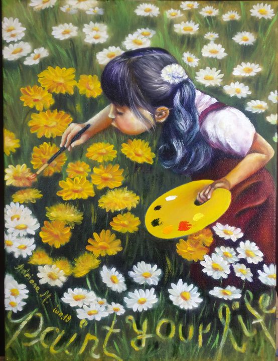 Girl Field Painting 