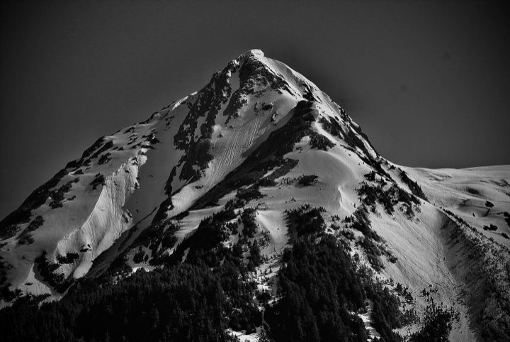 B and W mountain - Art by katie