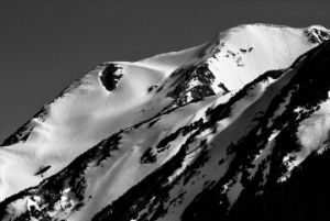 B and W mountain