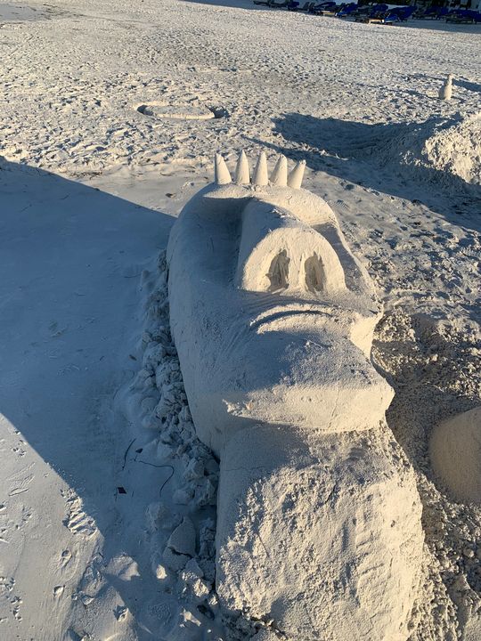 Spike Head Sand Sculpture - Sunshine’s Art Gallery