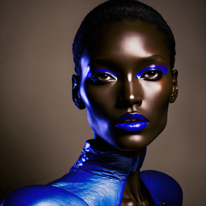 Futuristic Model in Blue - Bespeakz - Digital Art, People & Figures ...