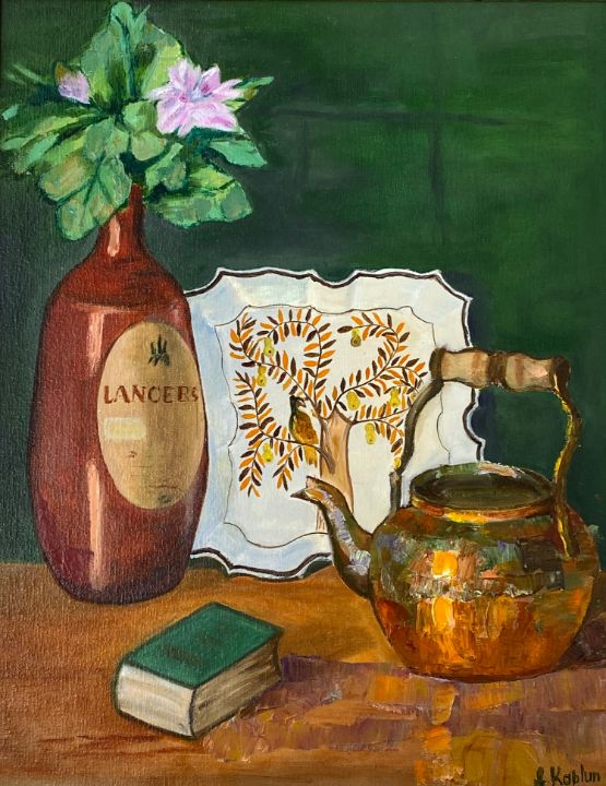 Bottles with Candle - Paint Our Days - Paintings & Prints, Still Life,  Tableware, Other Tableware - ArtPal