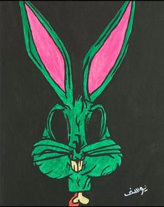Bugs bunny acrylic painting canvas