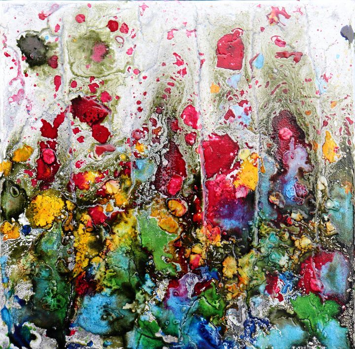 poppies and friends in blue - Le Aly di Lia di Donatella Marraoni