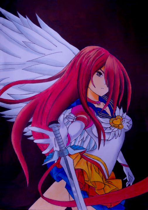 Erza Scarlet in Sailor Moon outfit - Fantasy Gallery - Drawings &  Illustration, People & Figures, Animation, Anime, & Comics, Anime - ArtPal