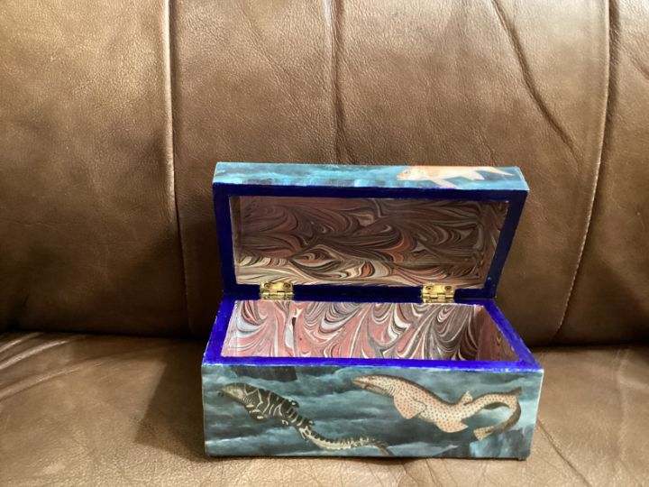 Dcoupage Vintage Fish Box - Ruth F. Young - Crafts & Other Art, Boxes -  ArtPal