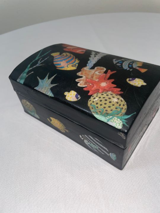 Decoupage Fish Box - Ruth F. Young