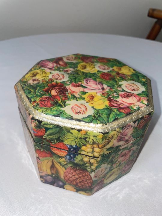 One of a kind decoupage flower box - Ruth F Young