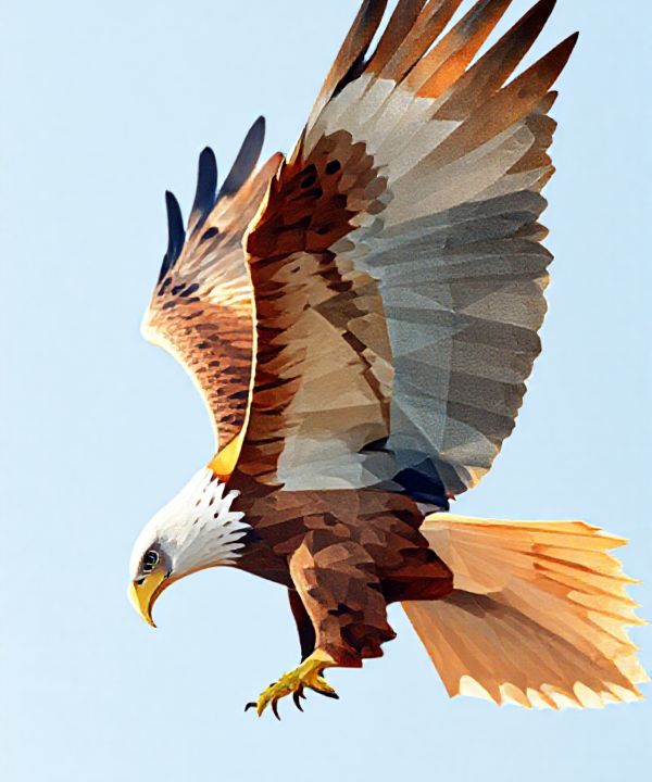 Majestic Eagle Wall Art - Brush & Bloom - Digital Art & AI, Animals ...